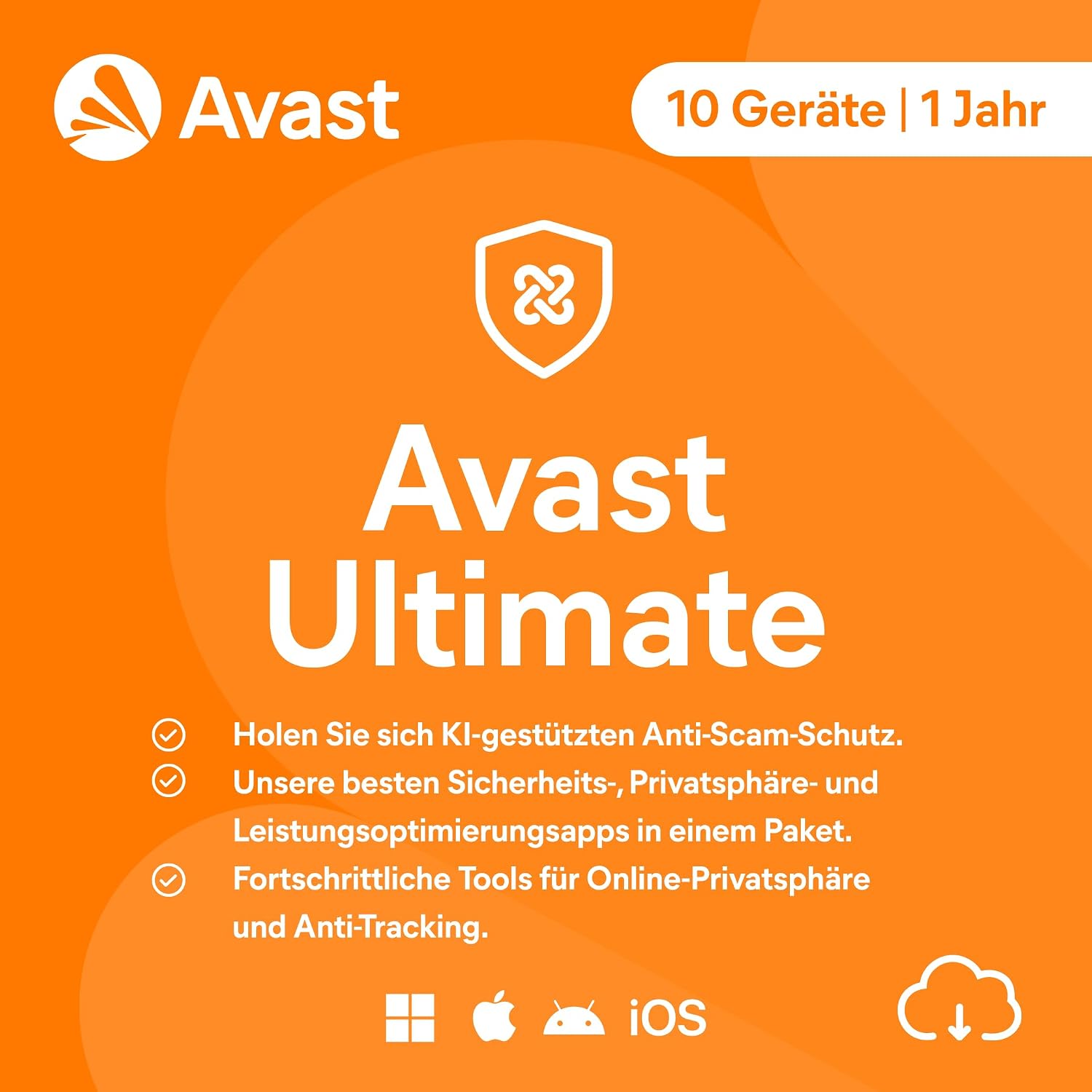 Detalle 1 de Avast Ultimate 2026 – 10 Geräte, 2 Jahre, Aktivierungscode per Email