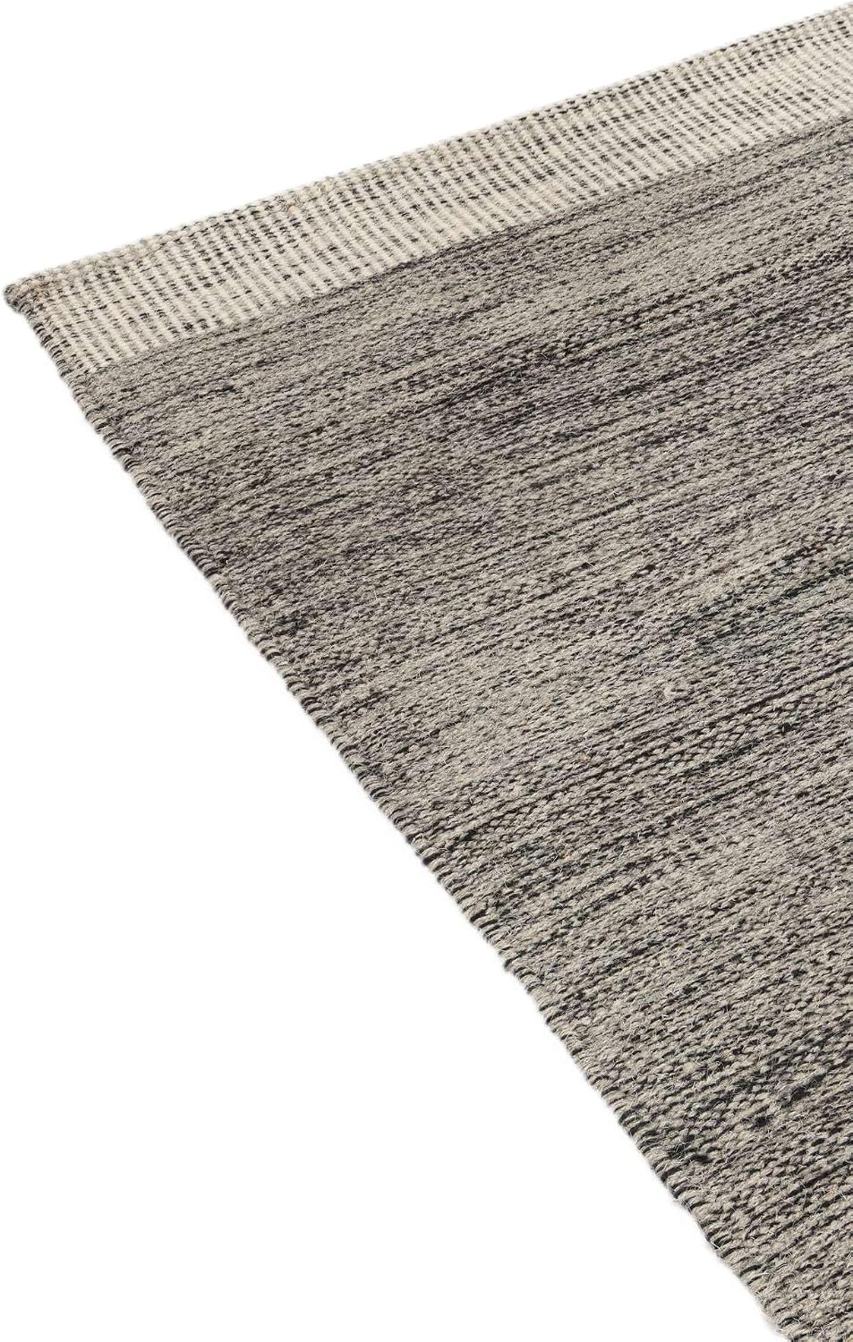 Detalle de RugVista Serafina 113800 wollen loper 100 x 350 cm, donkergrijs