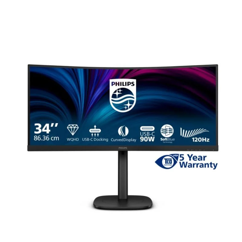 Detalle 2 de Philips 34B2U3600C/00 de 34" UltraWide QHD curvo con KVM y USB-C (120 Hz)