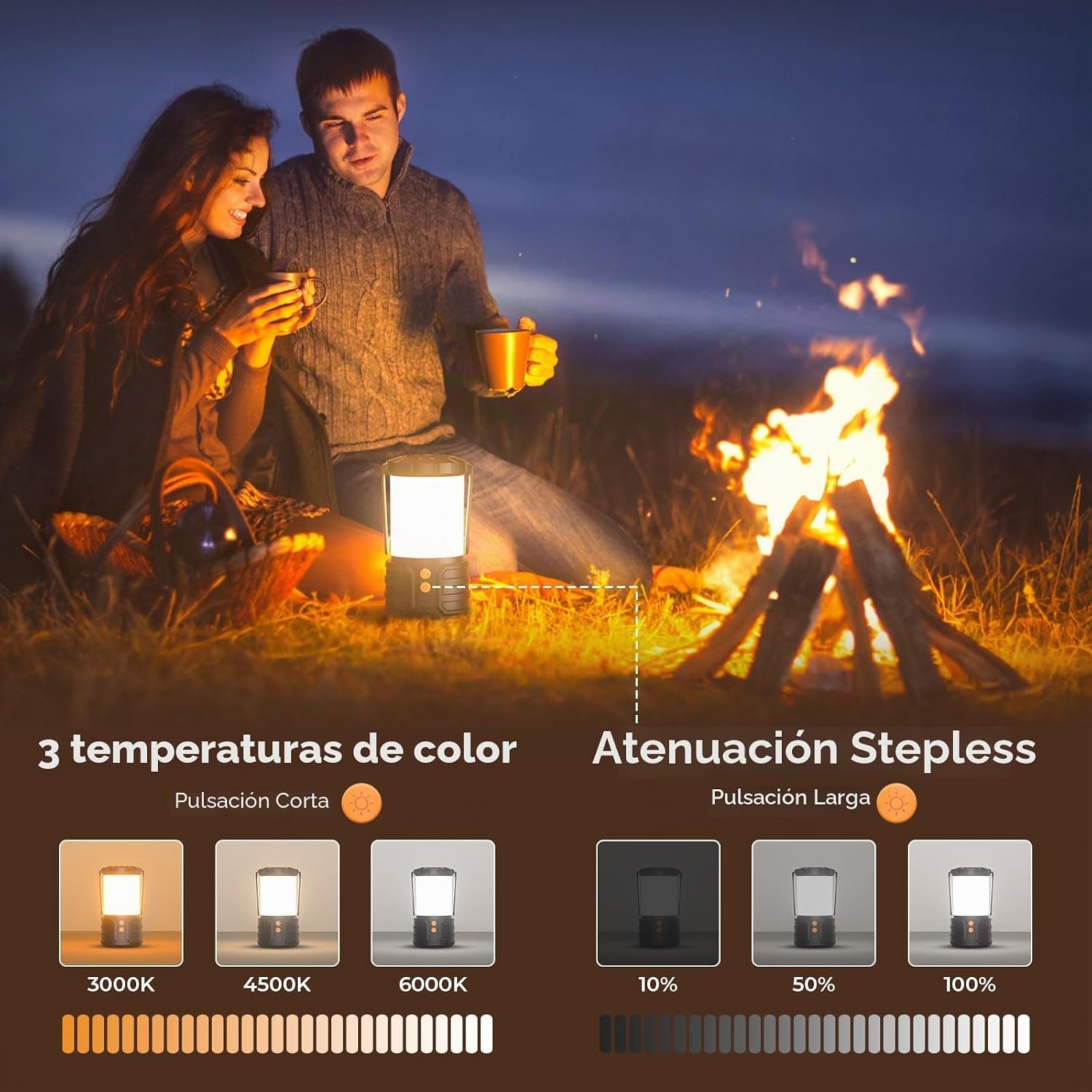 Thumbnail 3 de PopoIron Linterna de Camping 5000 mAh