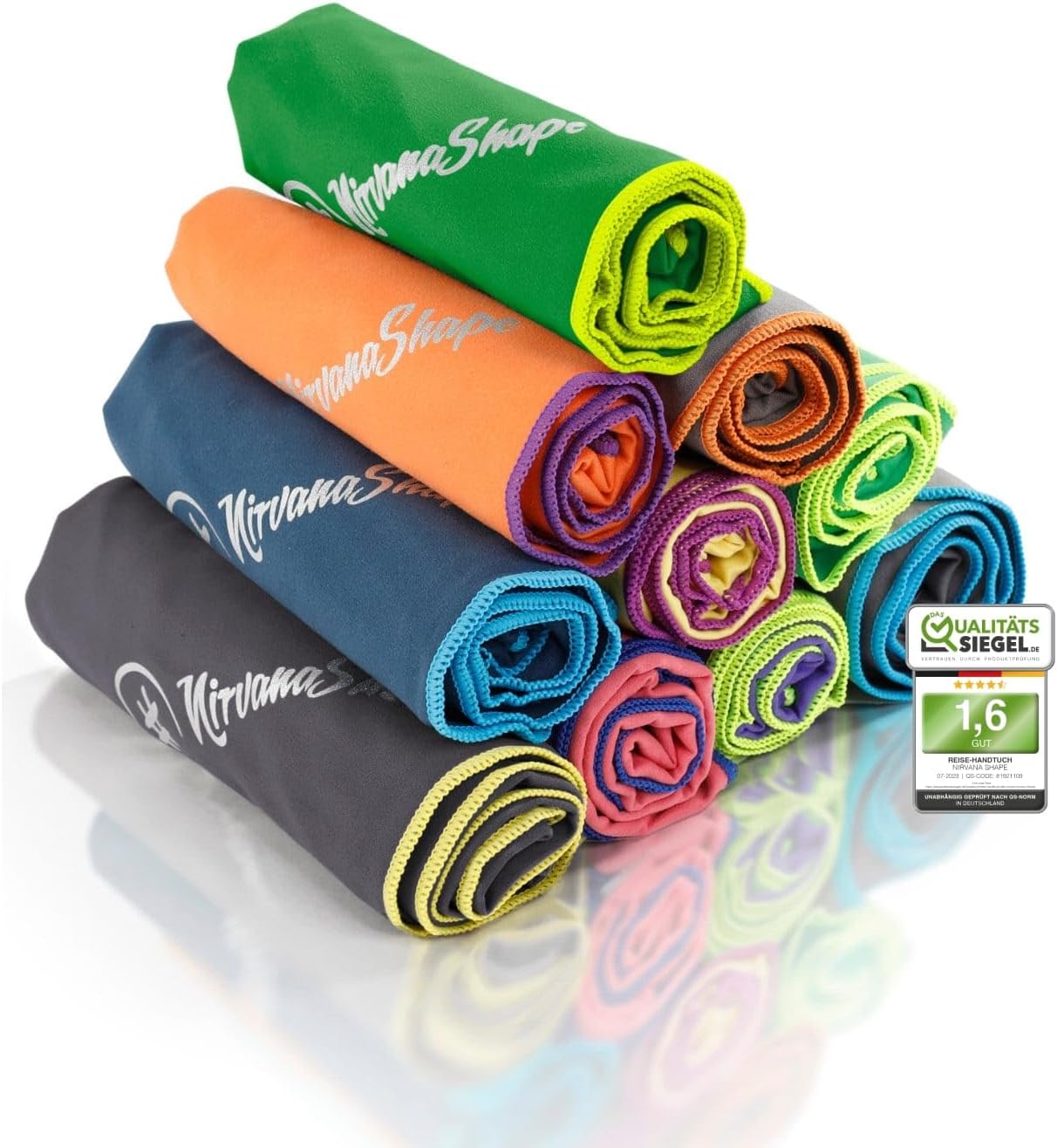 Detalle de NirvanaShape Mikrofaser Handtuch – Reisehandtuch 200 x 100 cm