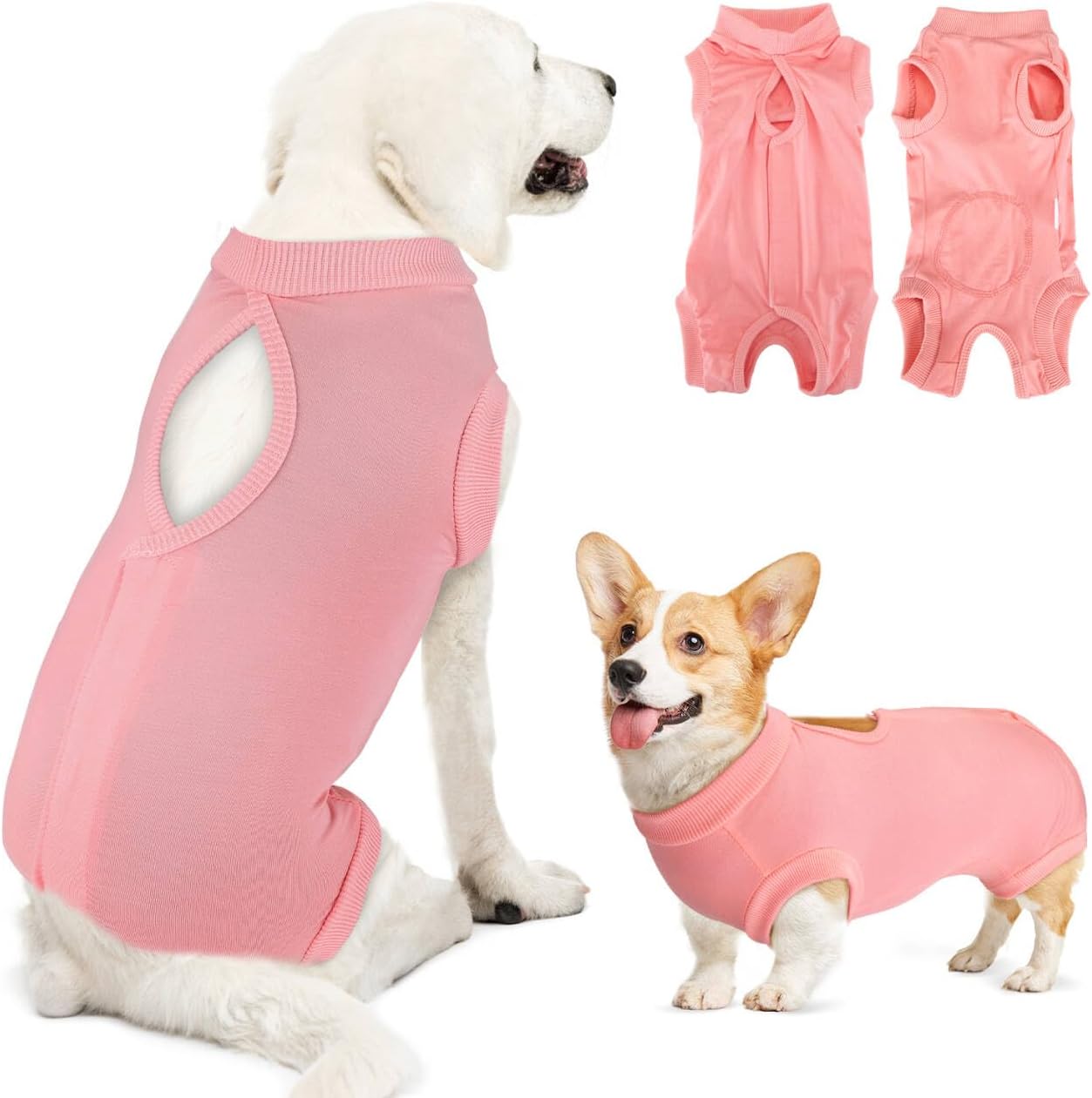 Detalle de Eyein Dog Surgery Recovery Suit (Adjustable), Soft Recovery Onesie Alternative to a Cone, Size L