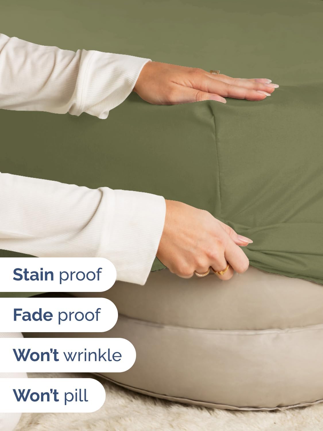 Thumbnail 3 de CGK Unlimited 21InchFittedQueenSageGreen Queen Fitted Sheet, Sage Green