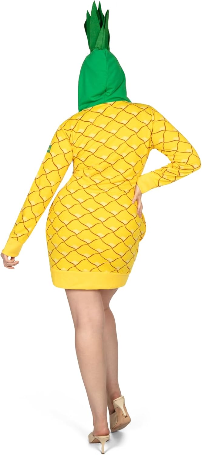 Thumbnail 6 de Tipsy Elves Women's Pumpkin Halloween Costume Dress with Stem Hood and Pockets