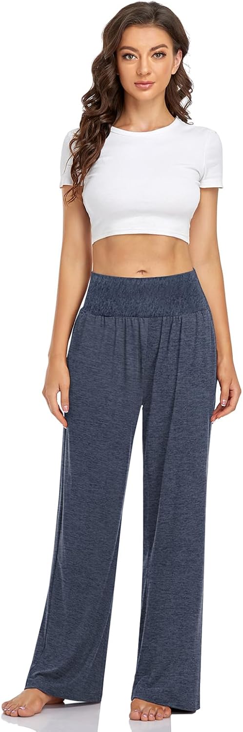 Detalle de UEU Women's Casual Loose Wide Leg Cozy Pants Yoga Sweatpants