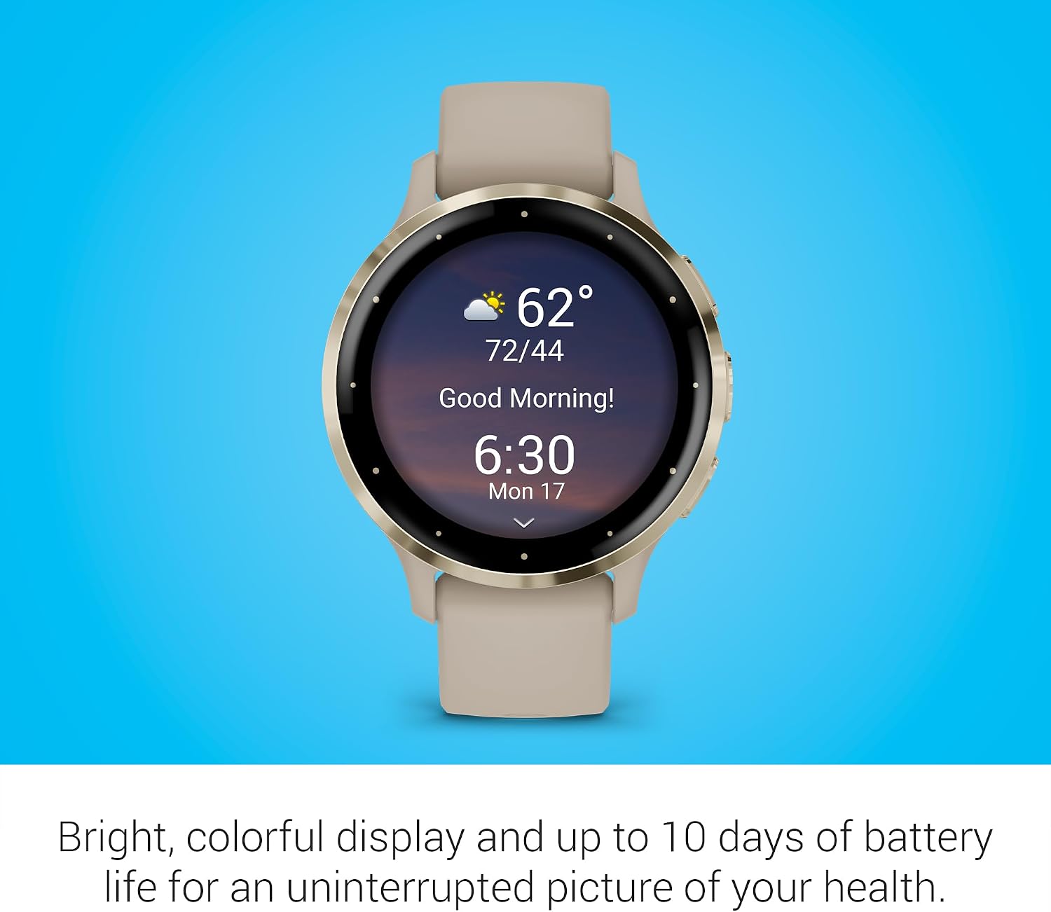 Detalle de Garmin Venu 3S, Premium Fitness Smartwatch — 41mm in French Gray