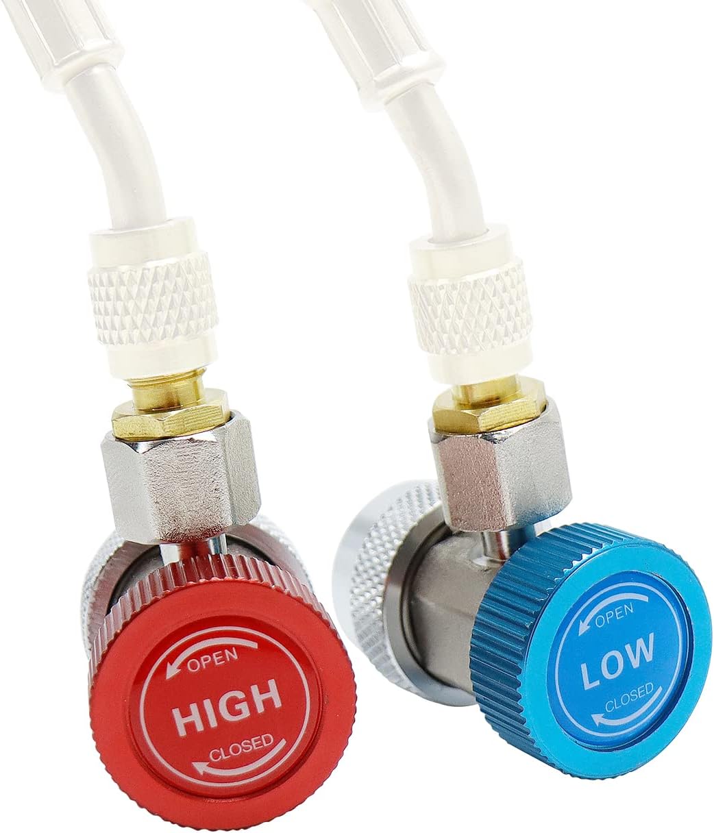 Thumbnail 1 de CCLIFE Adaptateur R134A – Connecteurs rapides haut et bas pour coupler réfrigérant 1/4 pouce