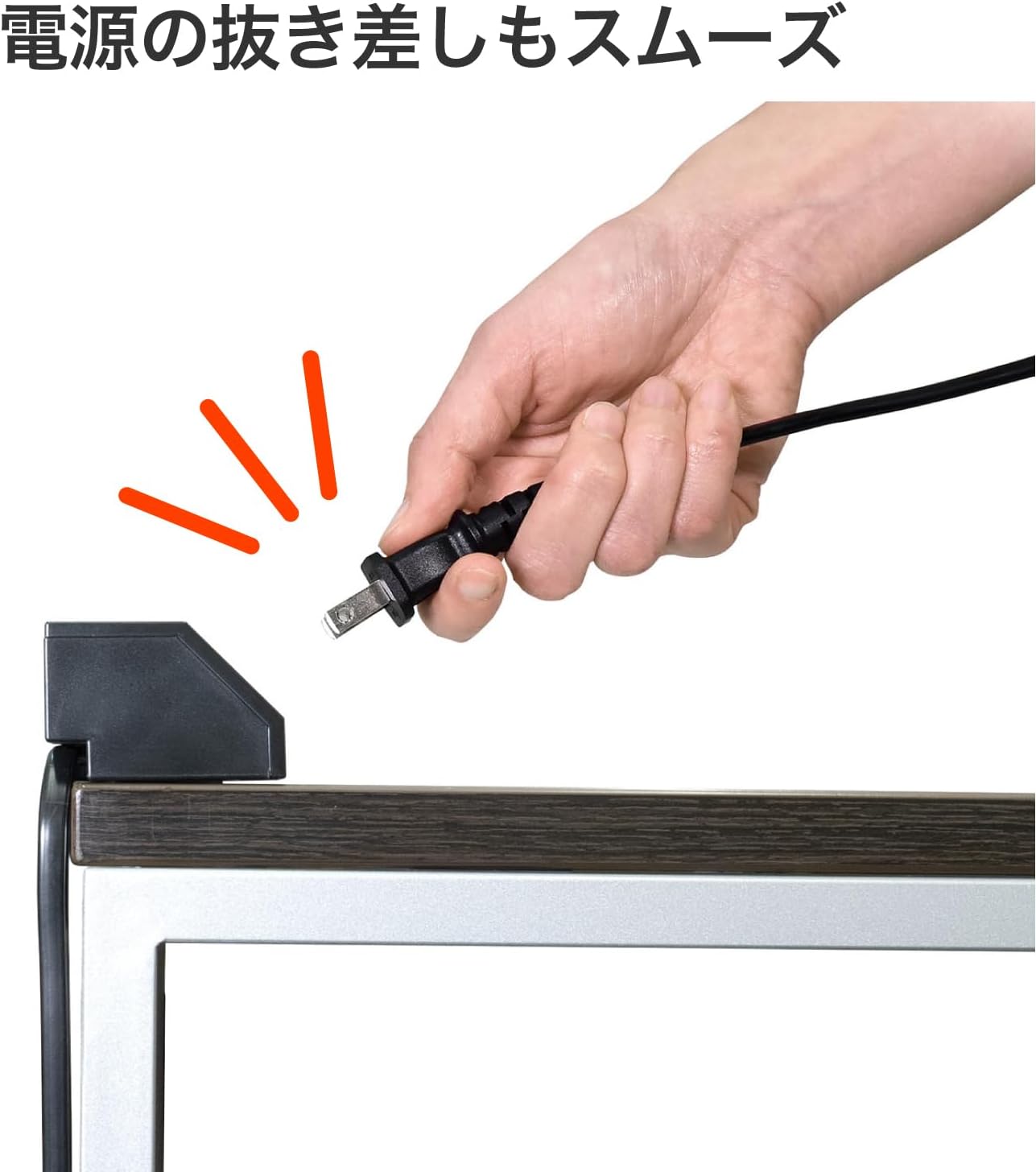 Detalle de エルパ(ELPA) WLS-DS4222SUC(BK) クランプ式デスクタップ 4個口・USB Type-C PD20W対応・2mコード
