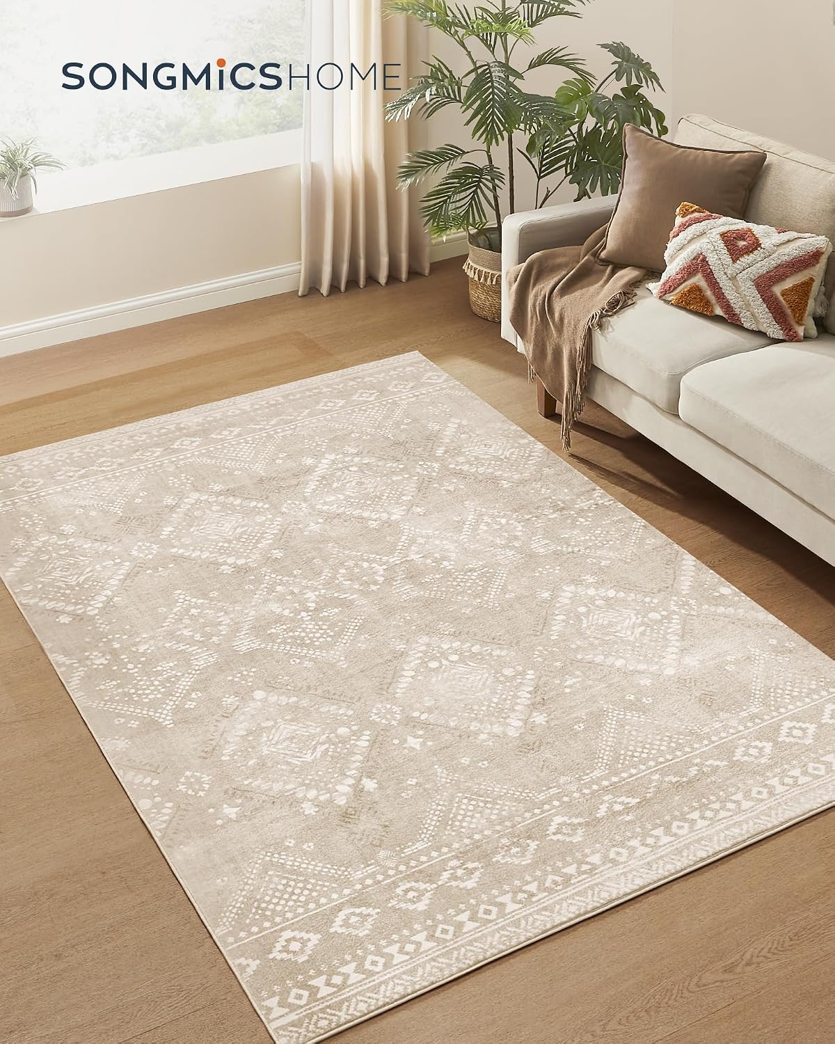 Detalle 2 de SONGMICS HOME VERINA TAR029K01 dywan boho 160 × 230 cm, antypoślizgowy i pralny