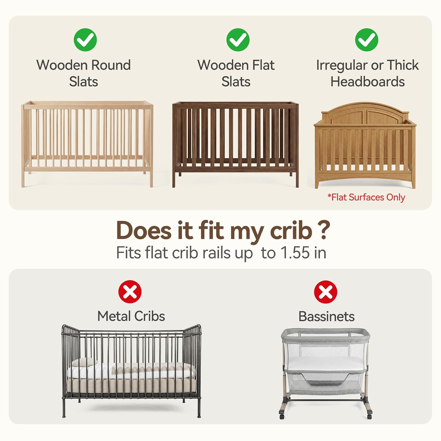 Detalle de Hi baby monment HBM Wooden Crib Mobile Arm, 28–33 Inches, Beech Wood