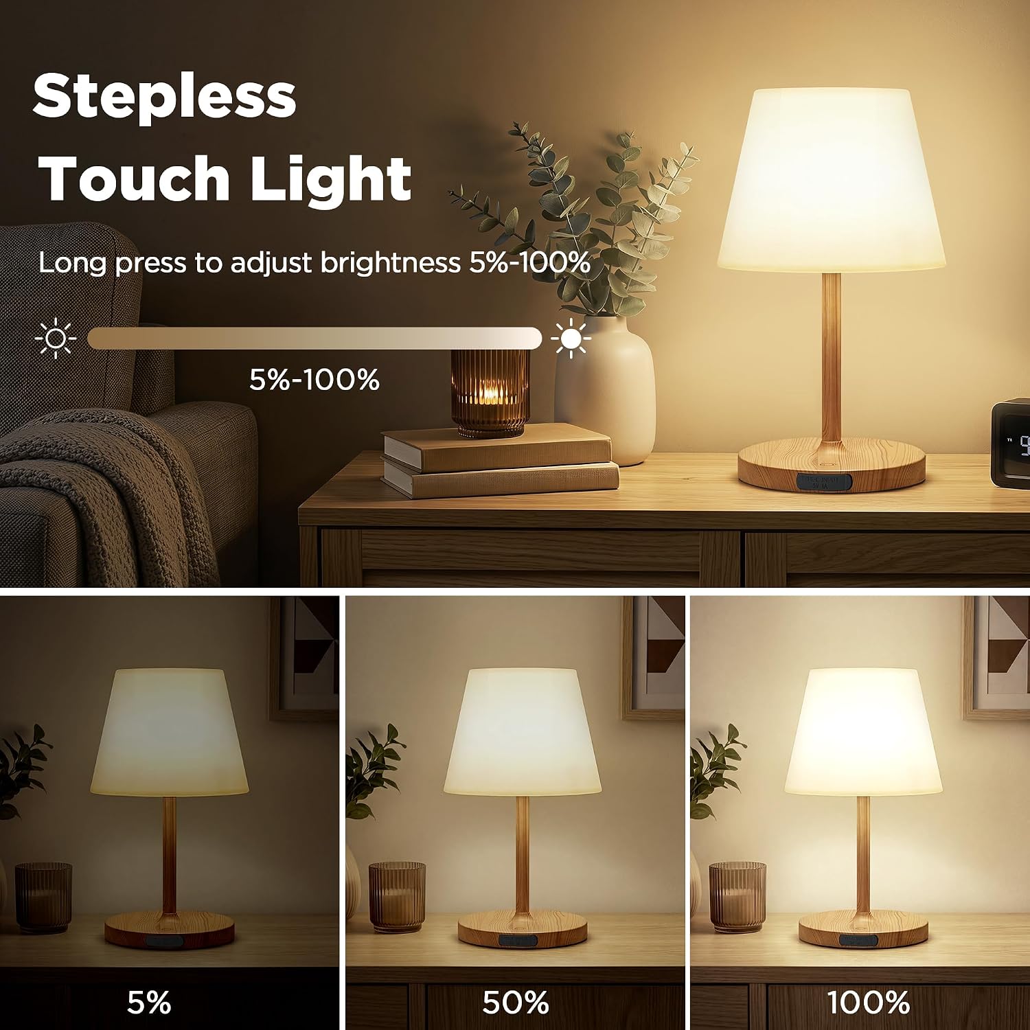 Detalle de LUTEC Cordless Table Lamp 6000mAh