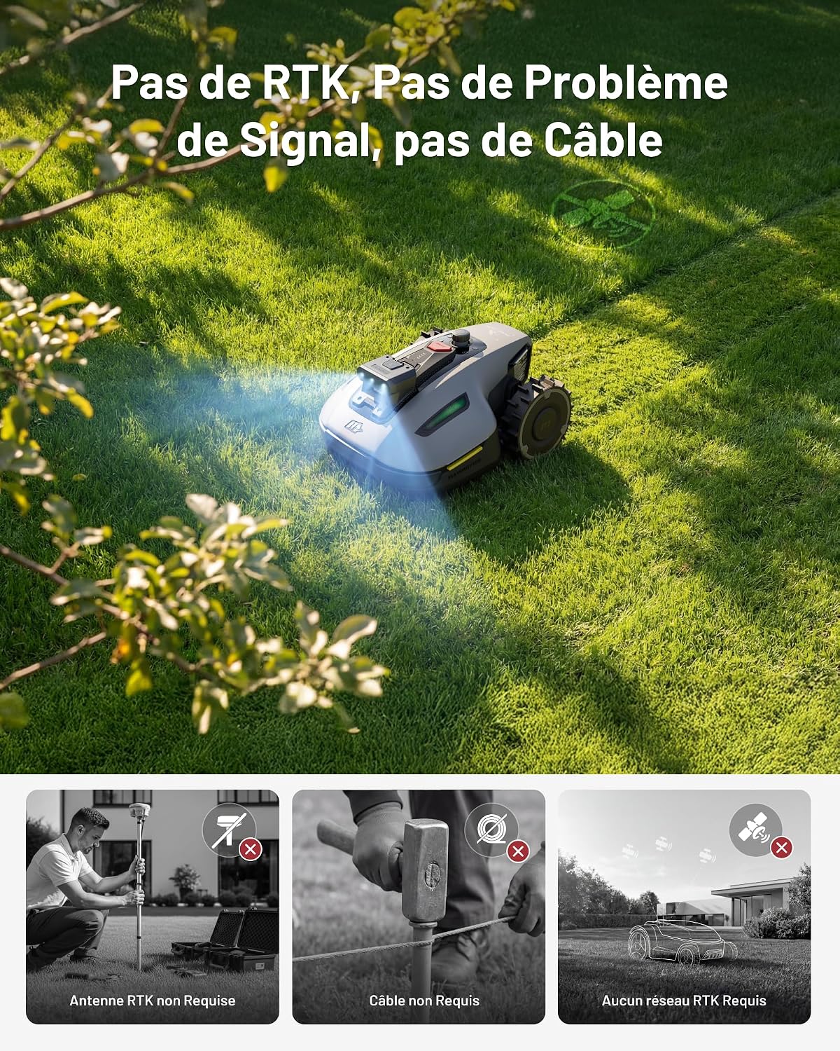 Detalle de MAMMOTION YUKA Mini 2 500 Robot Tondeuse avec Lames combinées (3 Jeux) – guide d’achat
