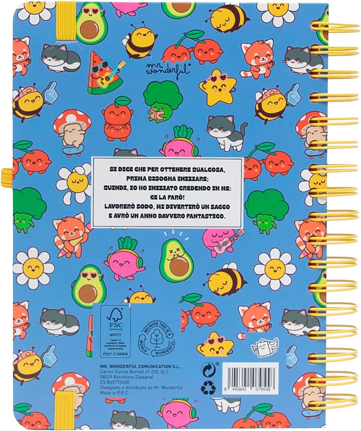 Detalle 2 de Diario scolastico Mr. Wonderful 2026-27 Giornaliero – Nel mio mondo: pianificazione quotidiana con stile