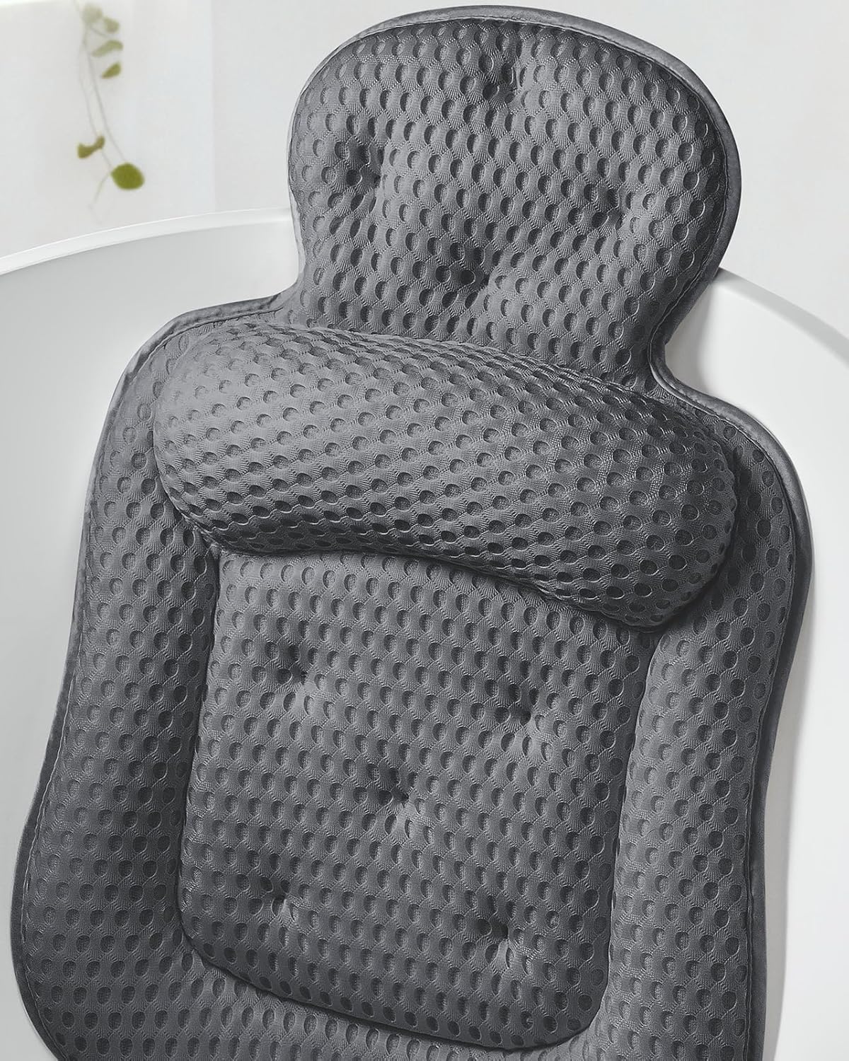 Thumbnail 6 de Badewannenkissen für Kopf, Nacken und Rücken – 54 Saugnäpfe, 3D Air Mesh Grau