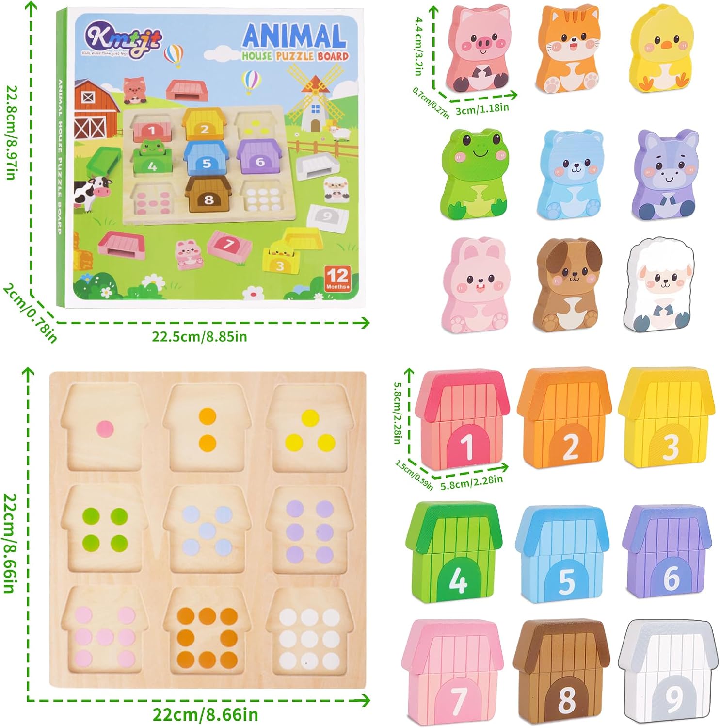 Detalle de Wooden animal matching toy