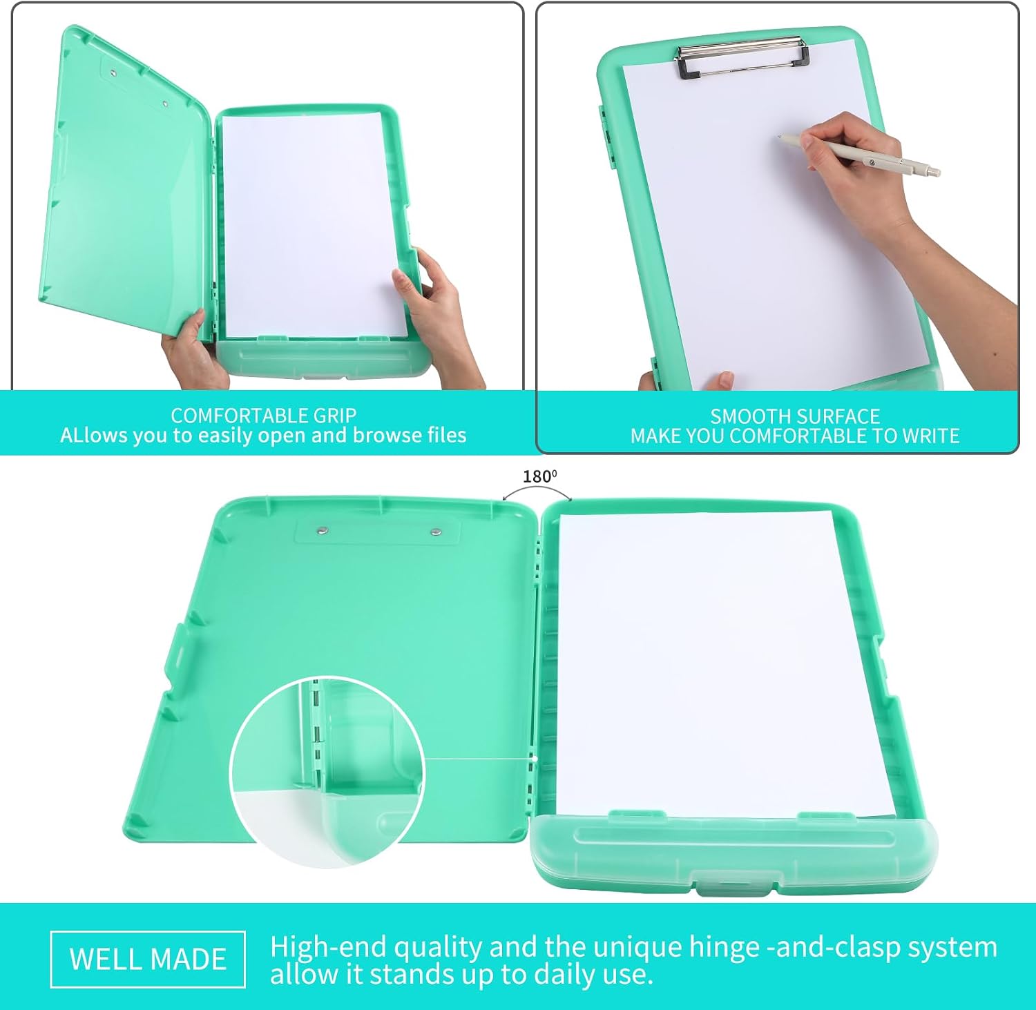 Thumbnail 3 de DMFLY Clipboard with Storage (A4) with Pen Holder and Low-Profile Metal Clip