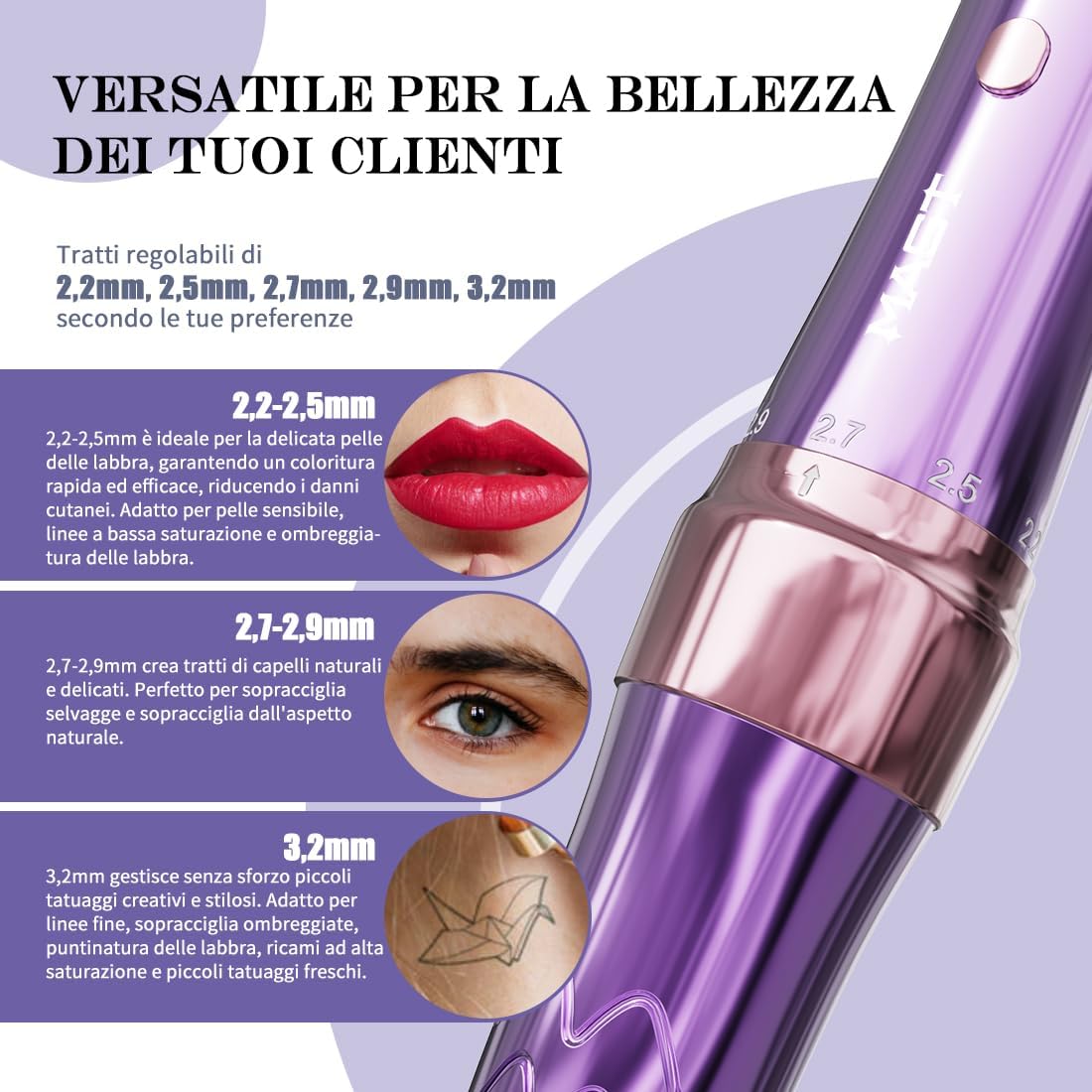Thumbnail 3 de Mast P60 Penna per Tatuaggi Rotativa Senza Fili: versatilità, ergonomia e controllo su 2,2–3,2 mm