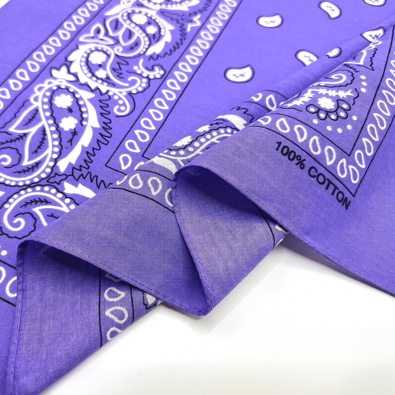 Detalle de APIGANIZ 100% Cotton Paisley Bandanas, 21 x 21 Inches, Set of 6