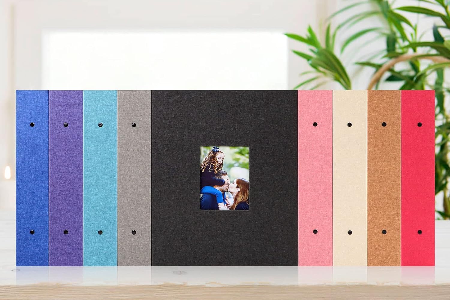 Thumbnail 6 de Benjia 6x4 slip-in linen photo album with 400 portrait pockets (beige)