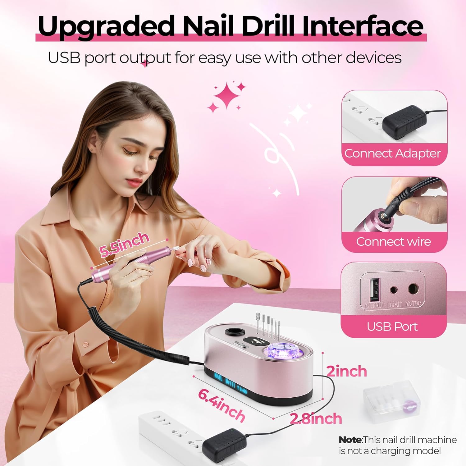 Thumbnail 5 de JOSGLOI 40000RPM Nail Drill Kit