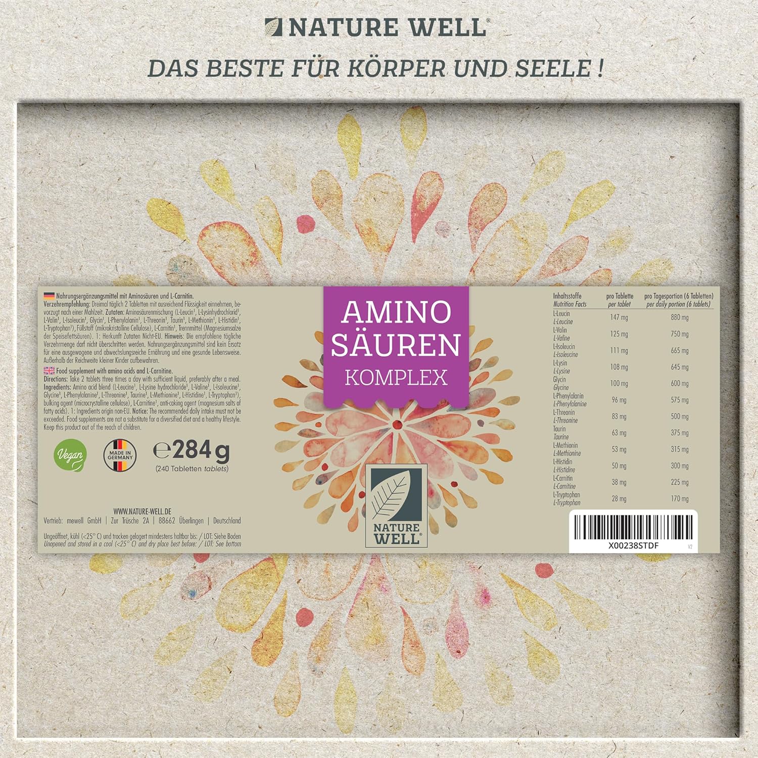 Thumbnail 5 de Aminosäuren Komplex 240 Tabs 6.000 mg