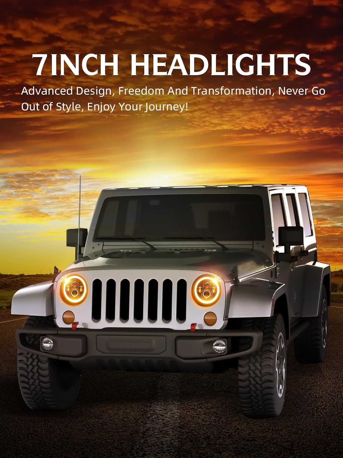 Thumbnail 1 de UNI-SHINE Black 7-inch LED Headlight