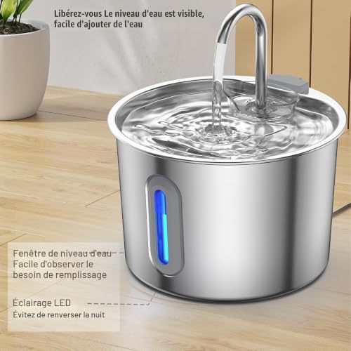 Thumbnail 6 de JLVDXN Fontaine à eau pour chat 2,2 L