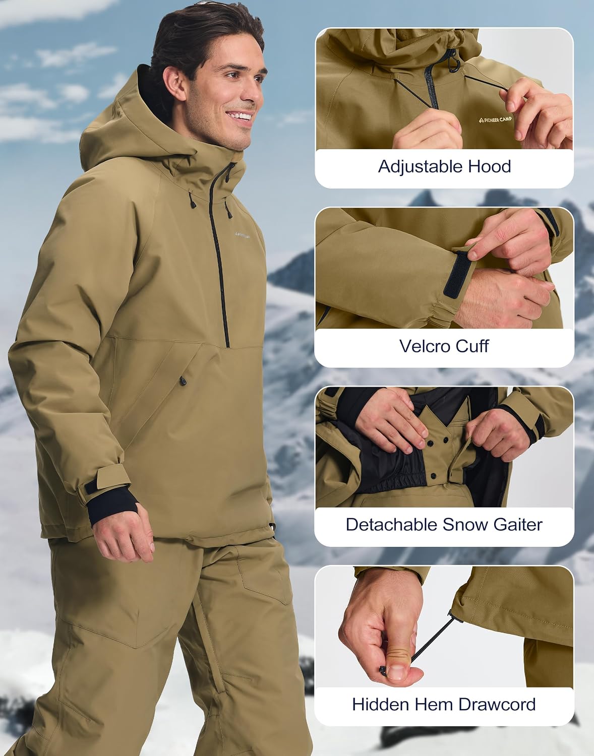 Thumbnail 5 de Pioneer Camp Veste de ski semi-frontale 10 000 mm