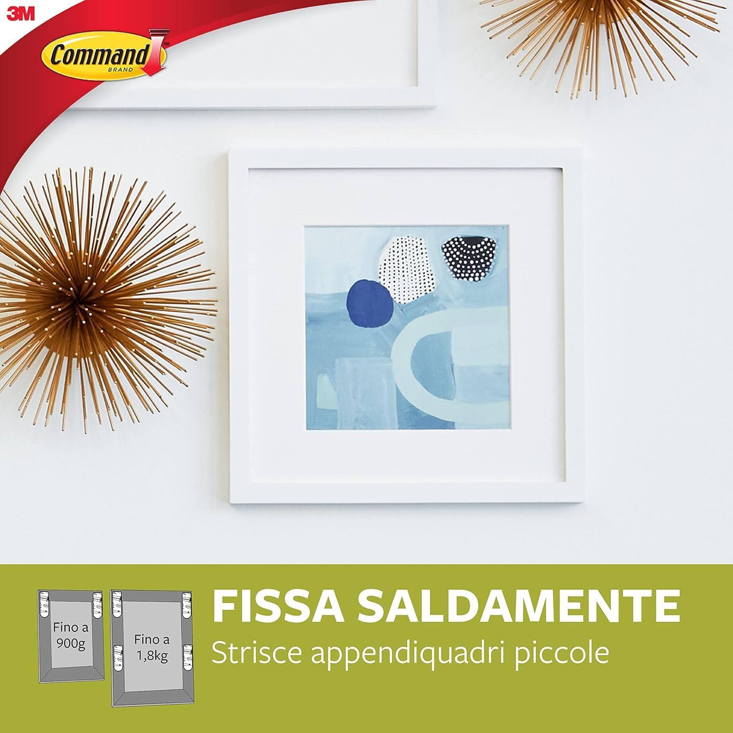 Thumbnail 5 de Command Strisce Appendiquadri Adesive Piccole Bianche – Confezione da 8 Coppie, Tenuta fino a 2 kg