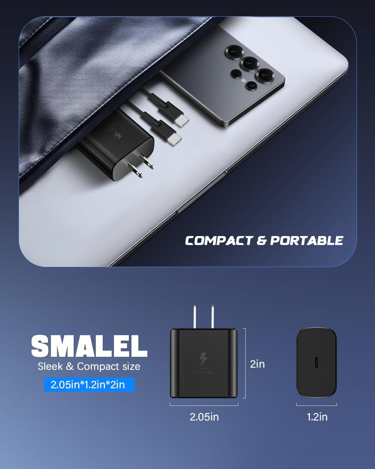 Thumbnail 5 de 2026 New 45W USB-C Fast Charger with 6FT Cable for Samsung Galaxy S26 Series