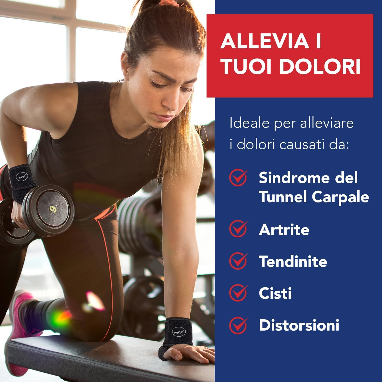 Detalle de Dr. Arthritis Tutore polso in rame per tunnel carpale 🩺