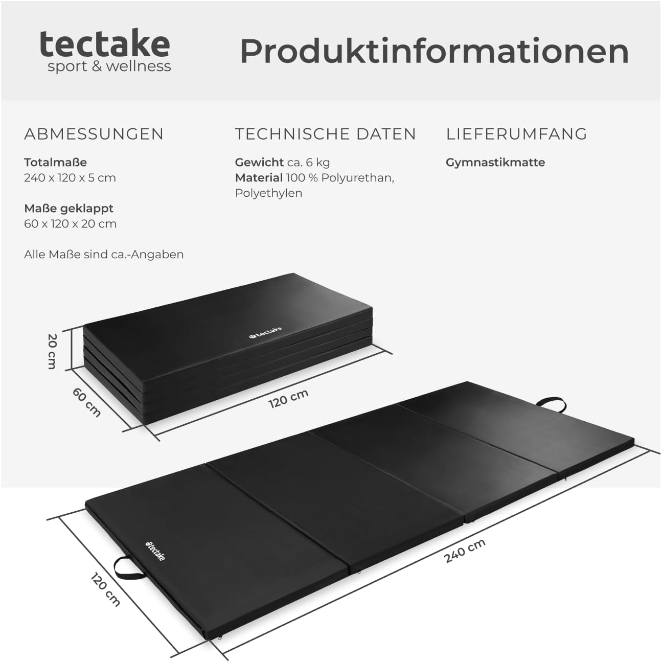 Thumbnail 6 de tectake Gymnasiktmatte Fitness Matte 5 cm