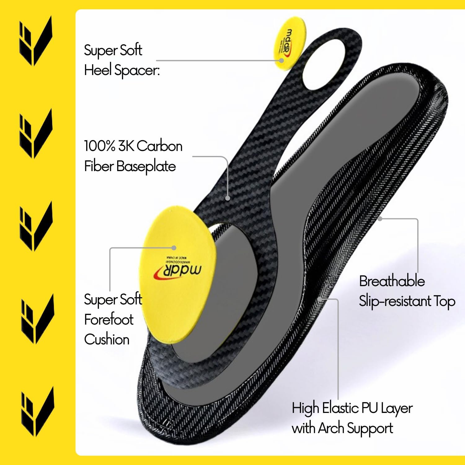 Thumbnail 3 de LIGVIV Athletic Insoles, Carbon Fiber