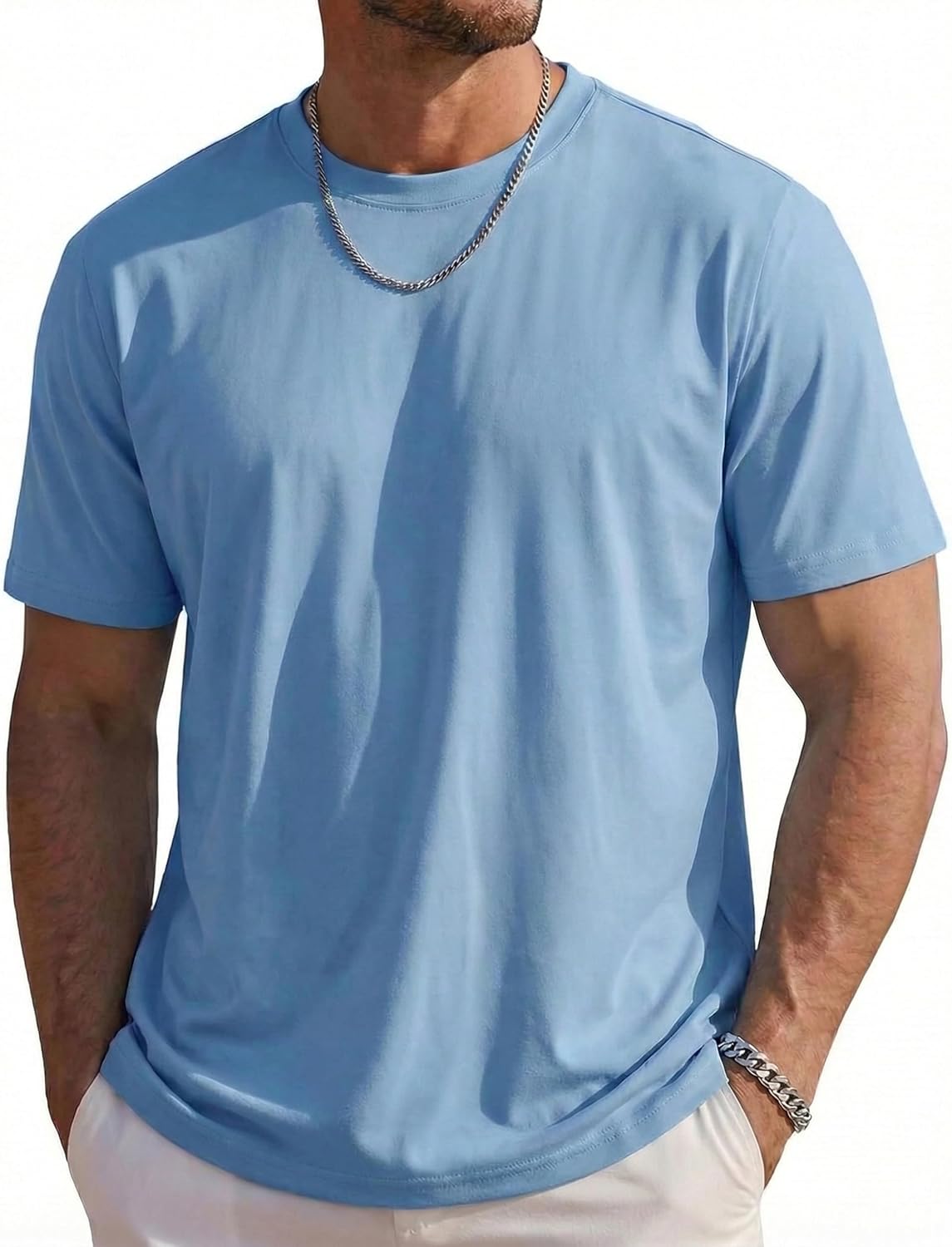 Thumbnail 6 de TACVASEN Men's T-Shirts Cotton Tshirt UPF 50+ – Lightweight, Quick-Dry and Breathable