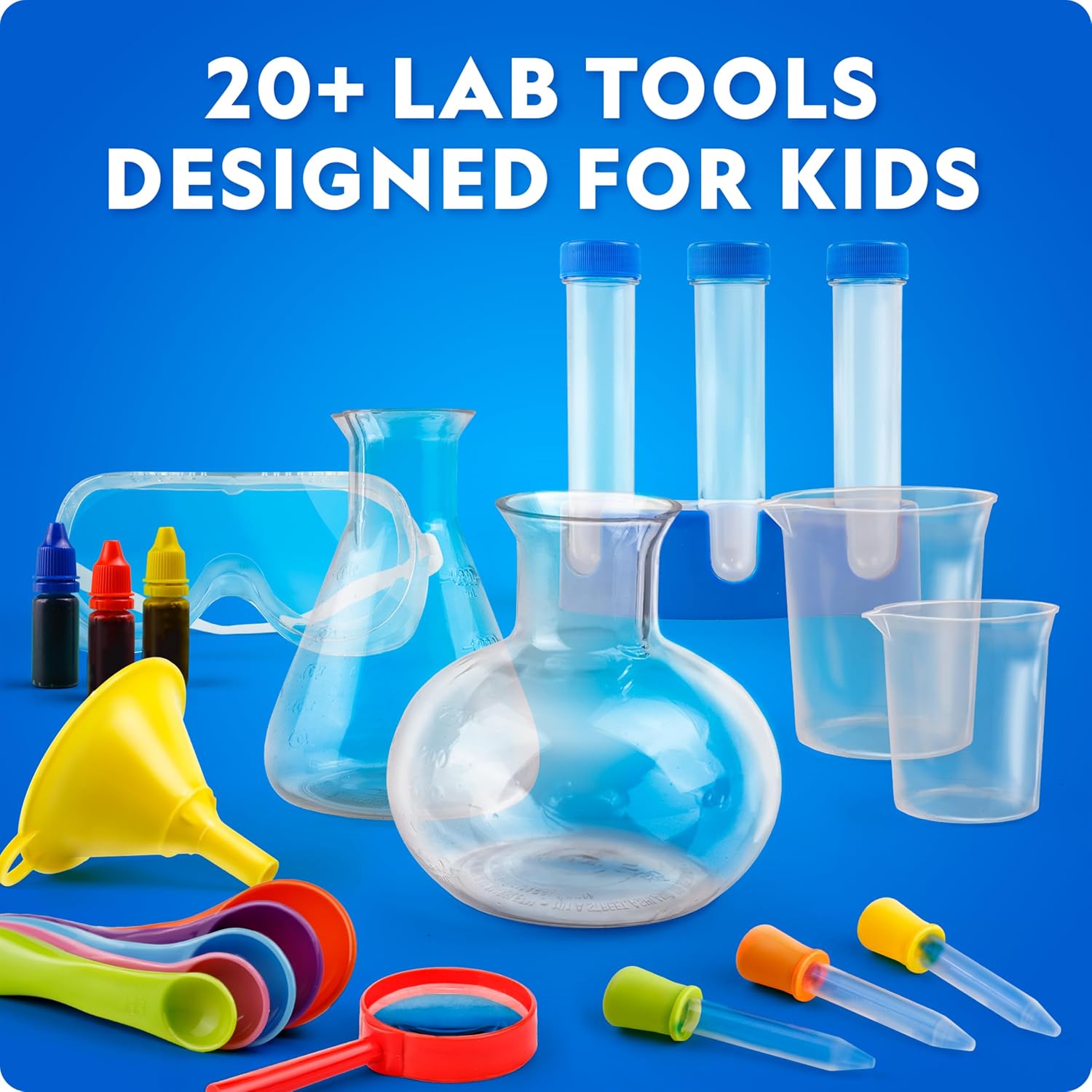 Detalle de NATIONAL GEOGRAPHIC Kids Junior Chemistry Set – Full Early Learning Lab Kit (50 Experiments, 20+ Lab Tools)