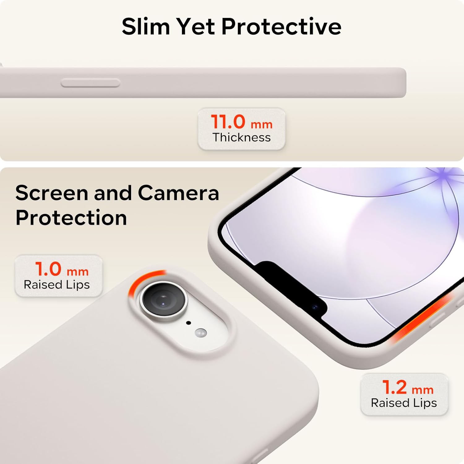 Thumbnail 5 de ACRONIX Slim Liquid Silicone Case for iPhone 17e/16e 6.1" – Grey