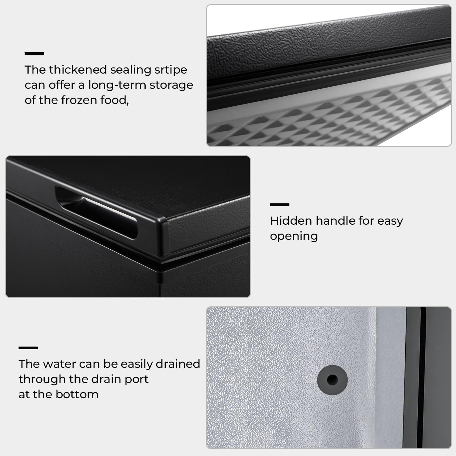 Detalle de Electactic 50H Compact Chest Freezer, 2.0 cu. ft., 7 Settings, 2 Baskets