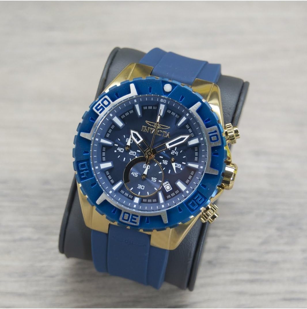 Thumbnail 4 de Invicta Aviator Montre Homme — Mouvement Quartz, Acier Inoxydable 49 mm, Cadran Bleu