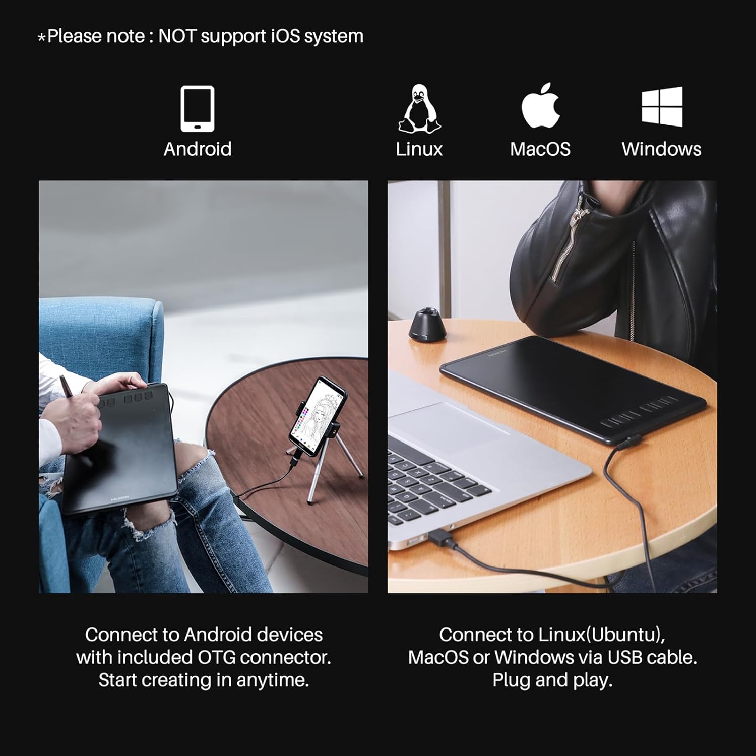 Thumbnail 6 de HUION Inspiroy H640P Drawing Tablet (6x4 inch) with Battery-Free PW100 Stylus