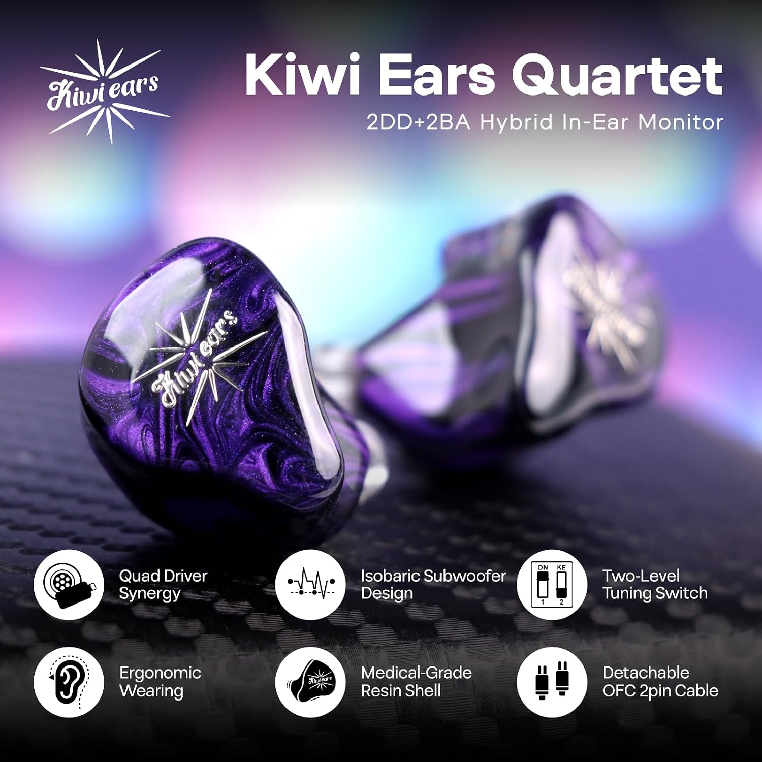 Thumbnail 1 de Linsoul Kiwi Ears Quartet IEM for HiFi
