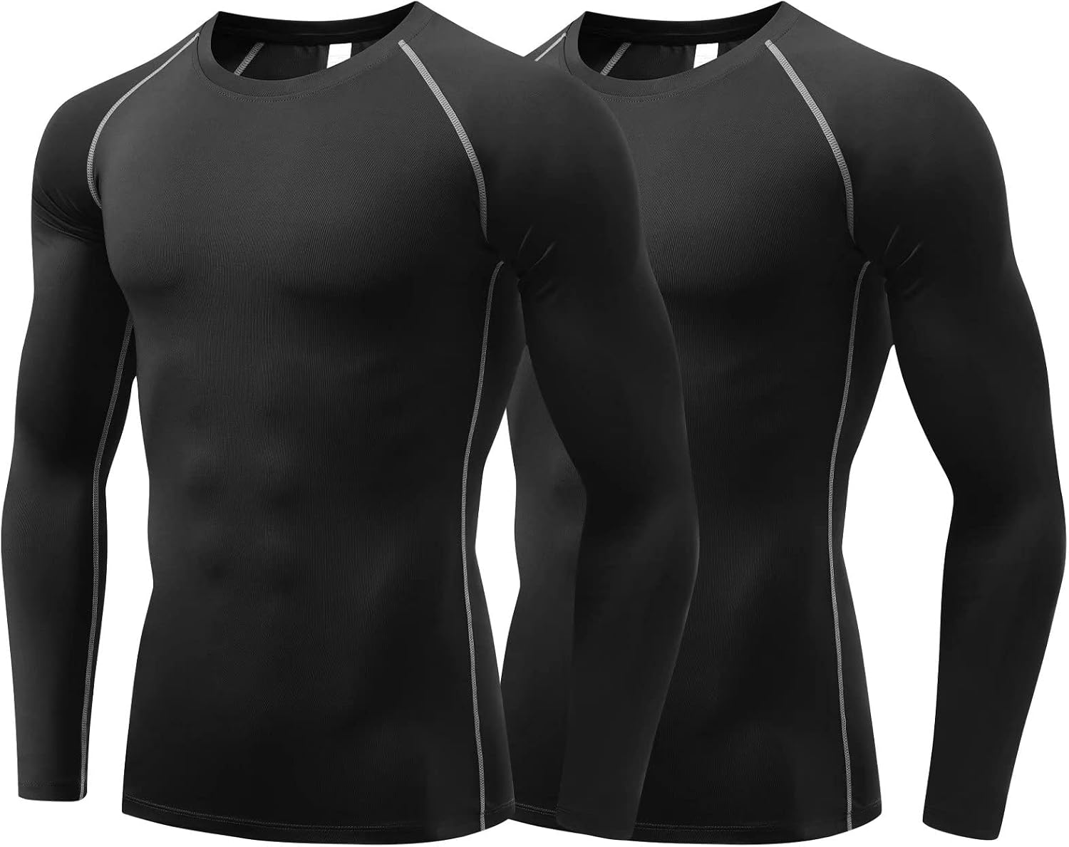 Detalle de Sillictor men’s compression base layer long sleeve running top (UPF 50+)