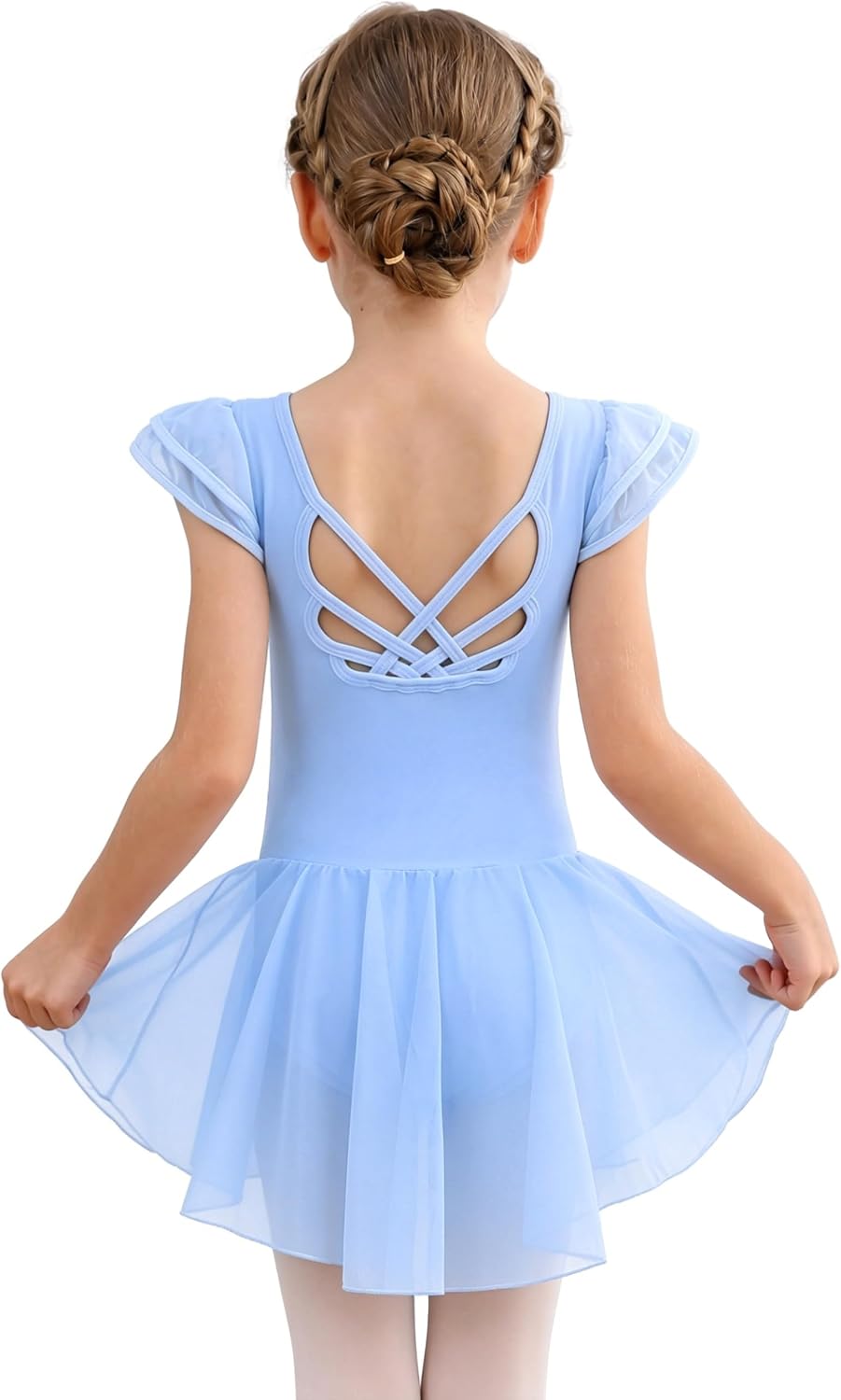 Detalle de MdnMd Girls' Ballet Leotard, Cotton-Lycra Blend