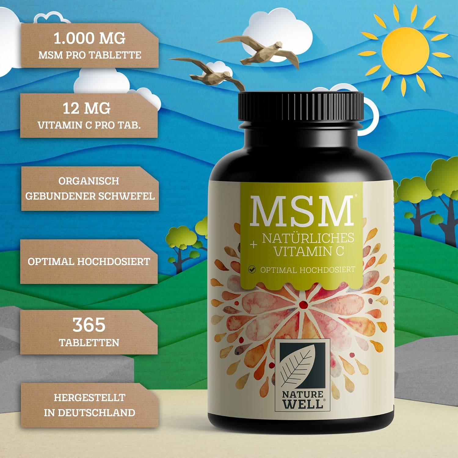 Thumbnail 1 de NatureWell MSM 2000 mg pro Tag Tabletten