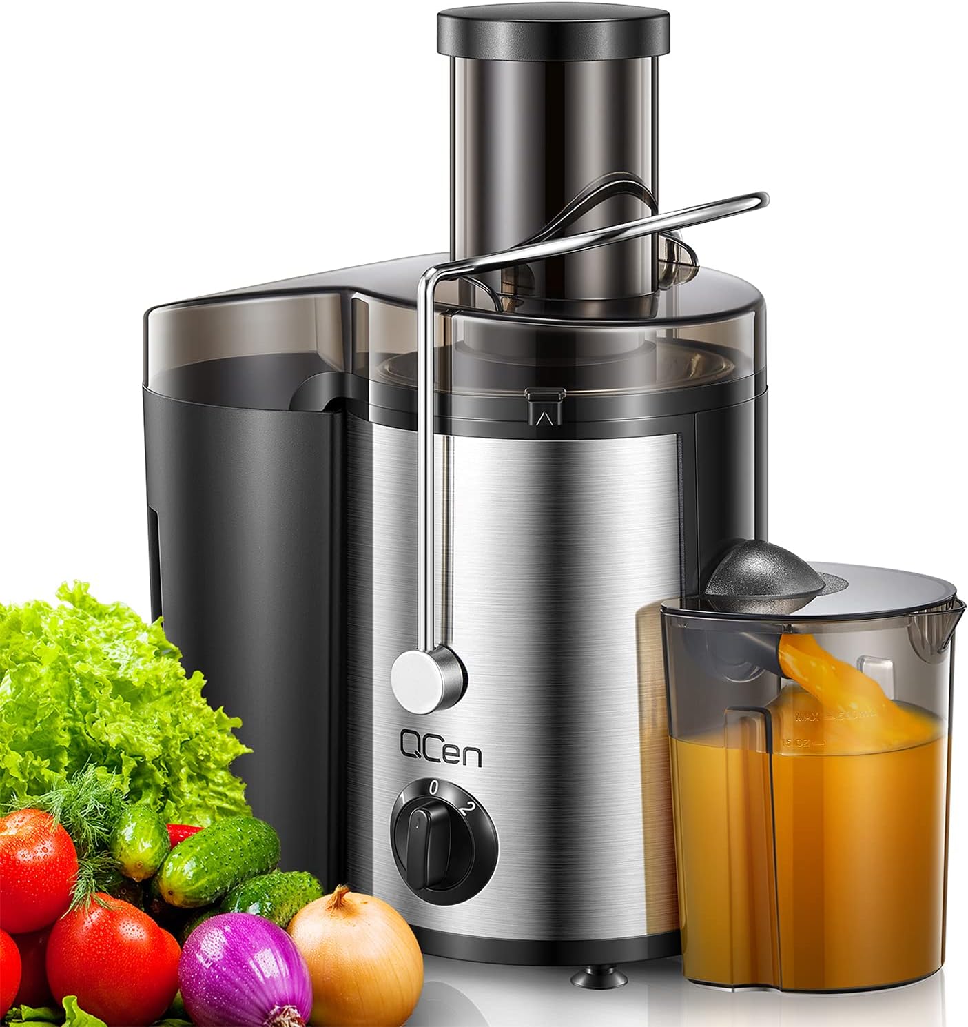 Detalle de Qcen 500W Centrifugal Juicer 🍹