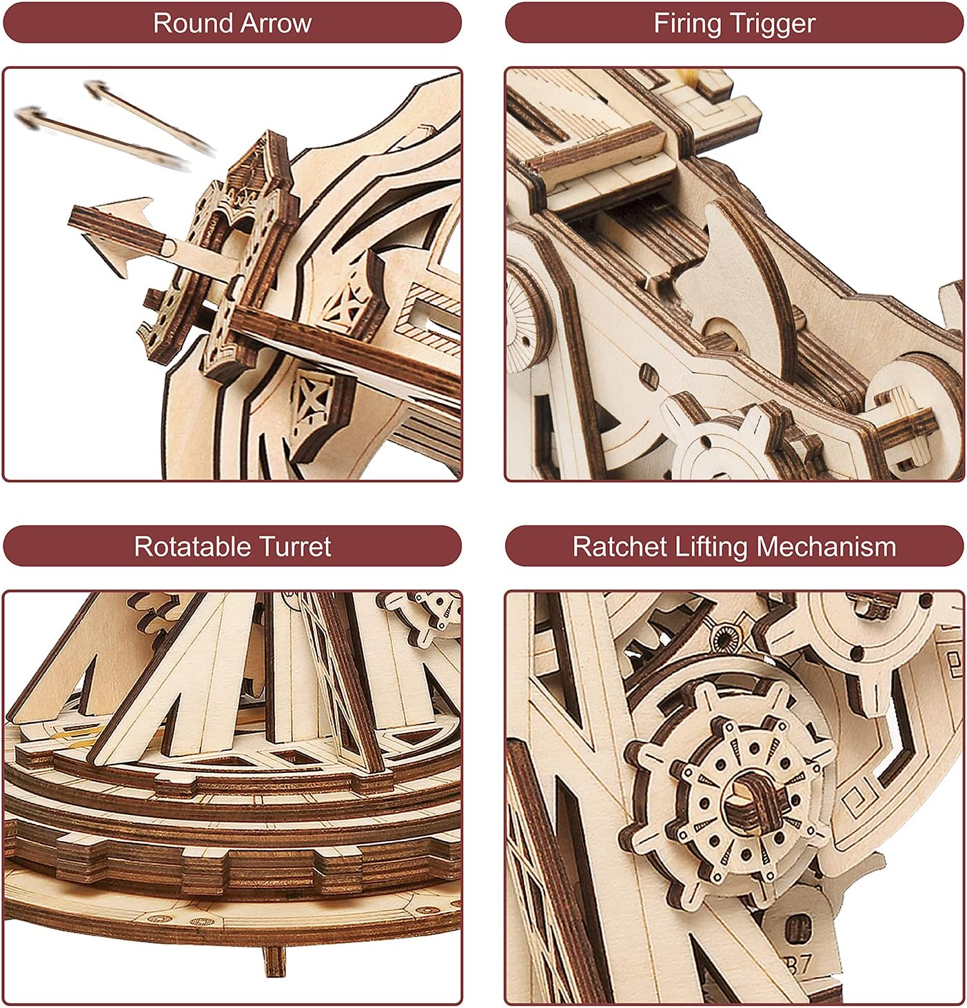 Thumbnail 3 de ROKR 3D Wooden Catapult Puzzle for Adults and Teens