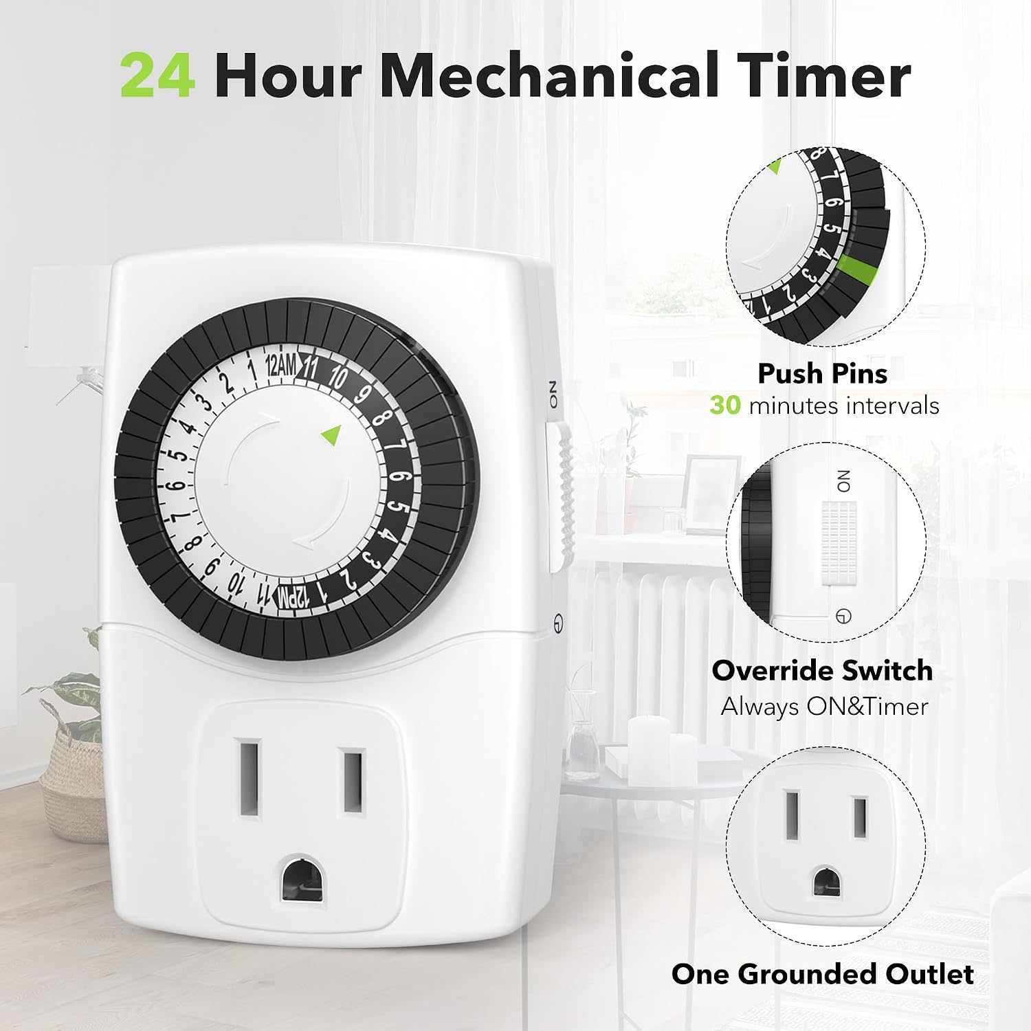 Detalle de BN-LINK Indoor Outlet Timer 2-Pack