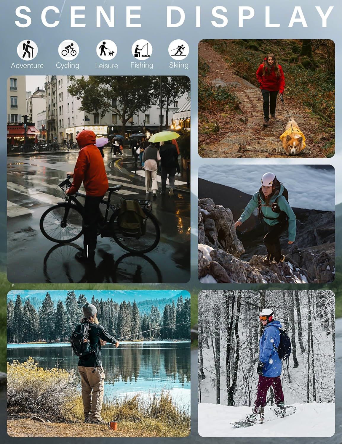 Thumbnail 6 de iCreek Women's Waterproof Rain Pants: Packable, Lightweight Protection for Outdoor Adventures