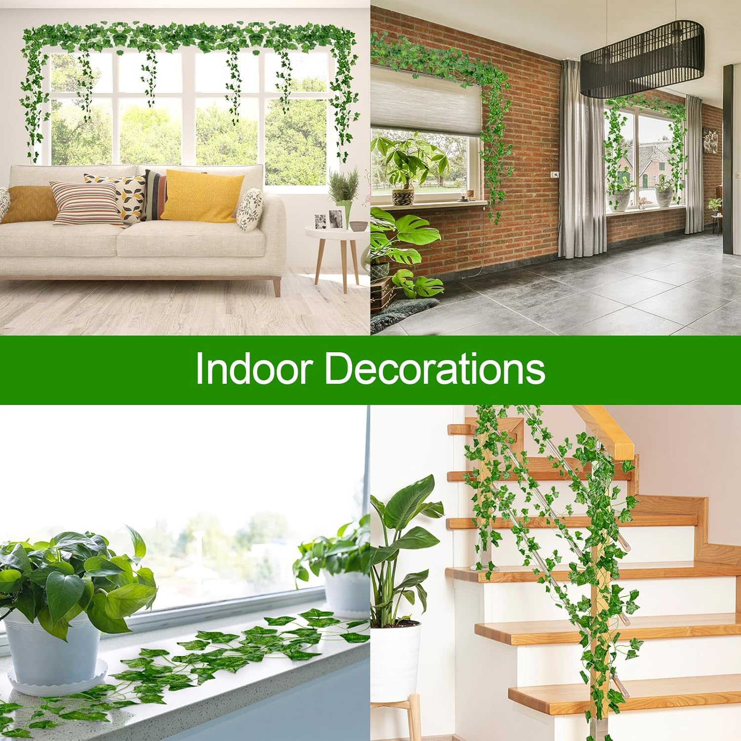 Thumbnail 5 de AIOR 12 Pcs Lierre Artificielle 200 cm