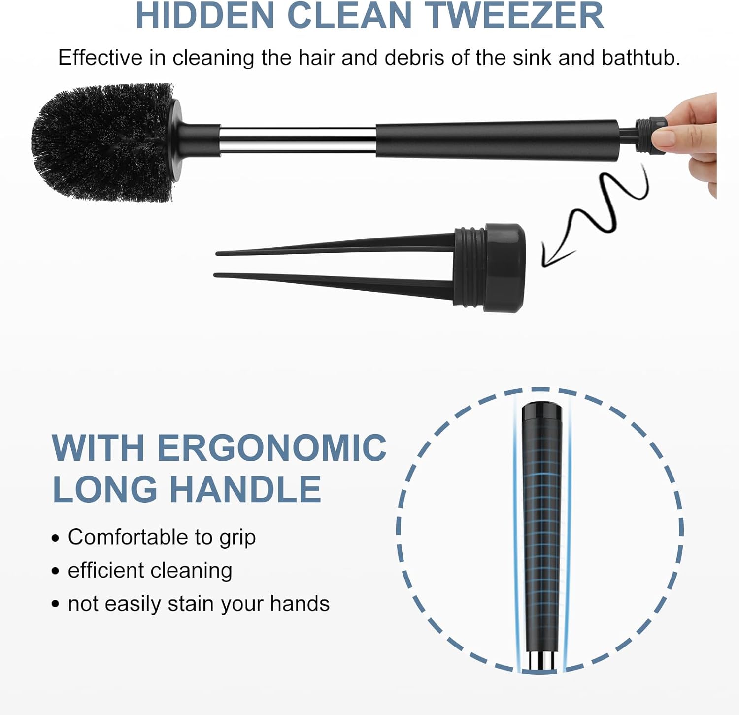 Detalle de SetSail Toilet Brush 4-Pack with Auto-Close Lid