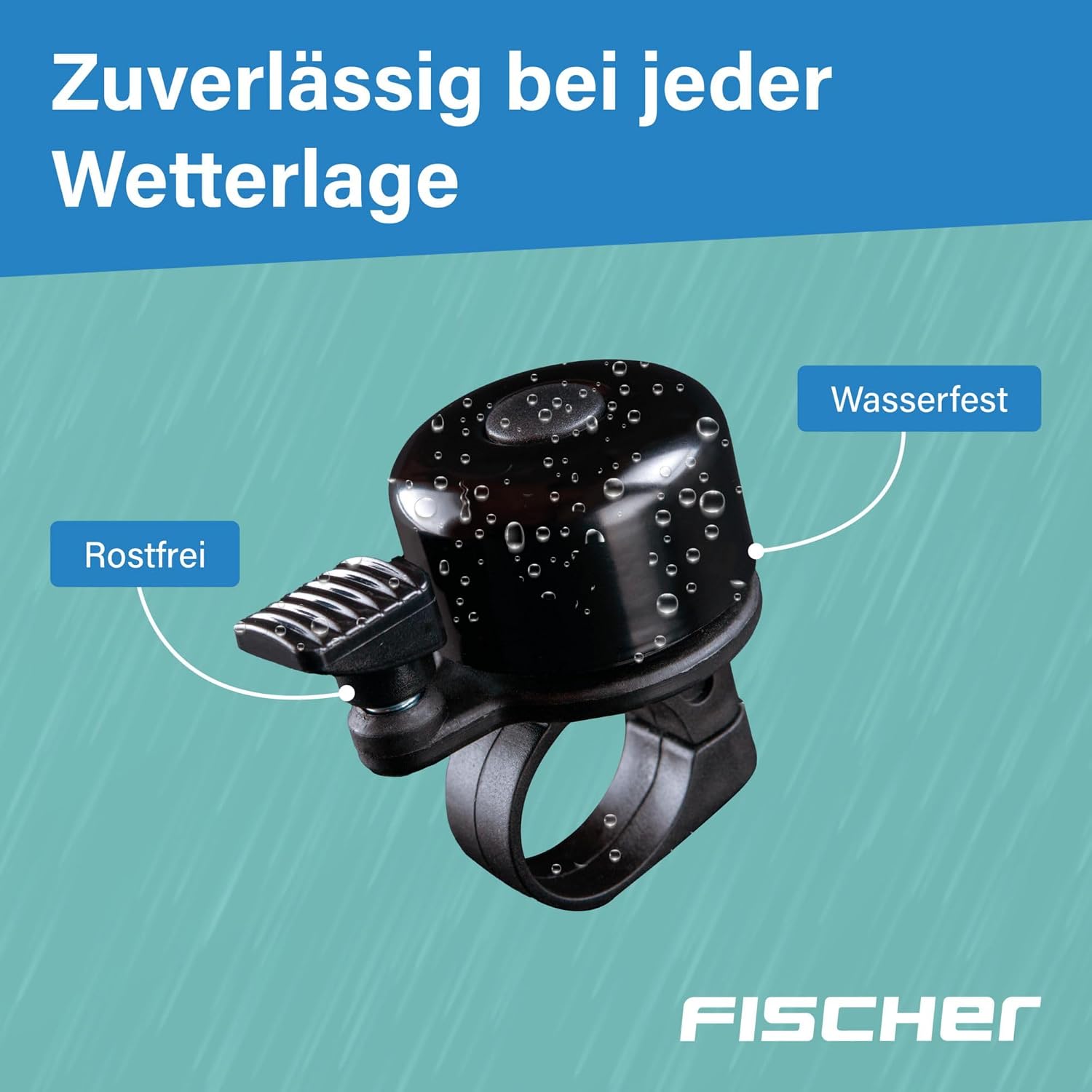 Thumbnail 4 de Fischer Mini Cloche de guidon — Cloche réglable en métal pour guidons de 22 mm